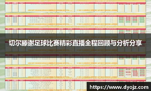 切尔滕谢足球比赛精彩直播全程回顾与分析分享