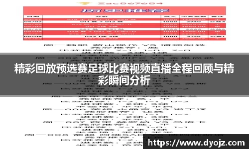 精彩回放预选赛足球比赛视频直播全程回顾与精彩瞬间分析